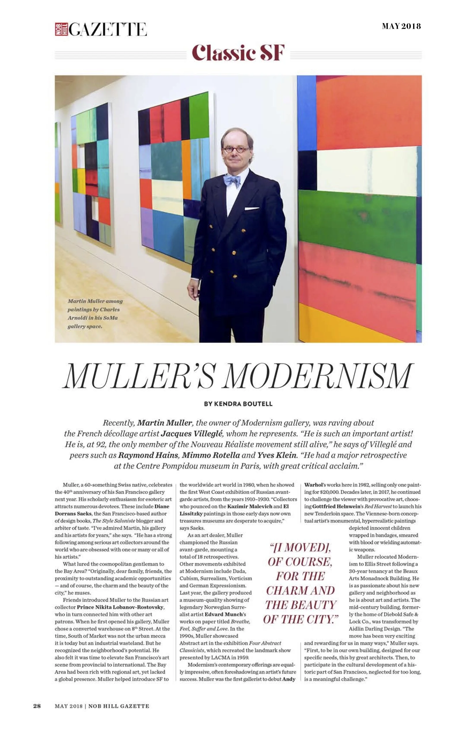 Nob Hill Gazette | Classic SF | Art Dealer Martin Muller | Departments