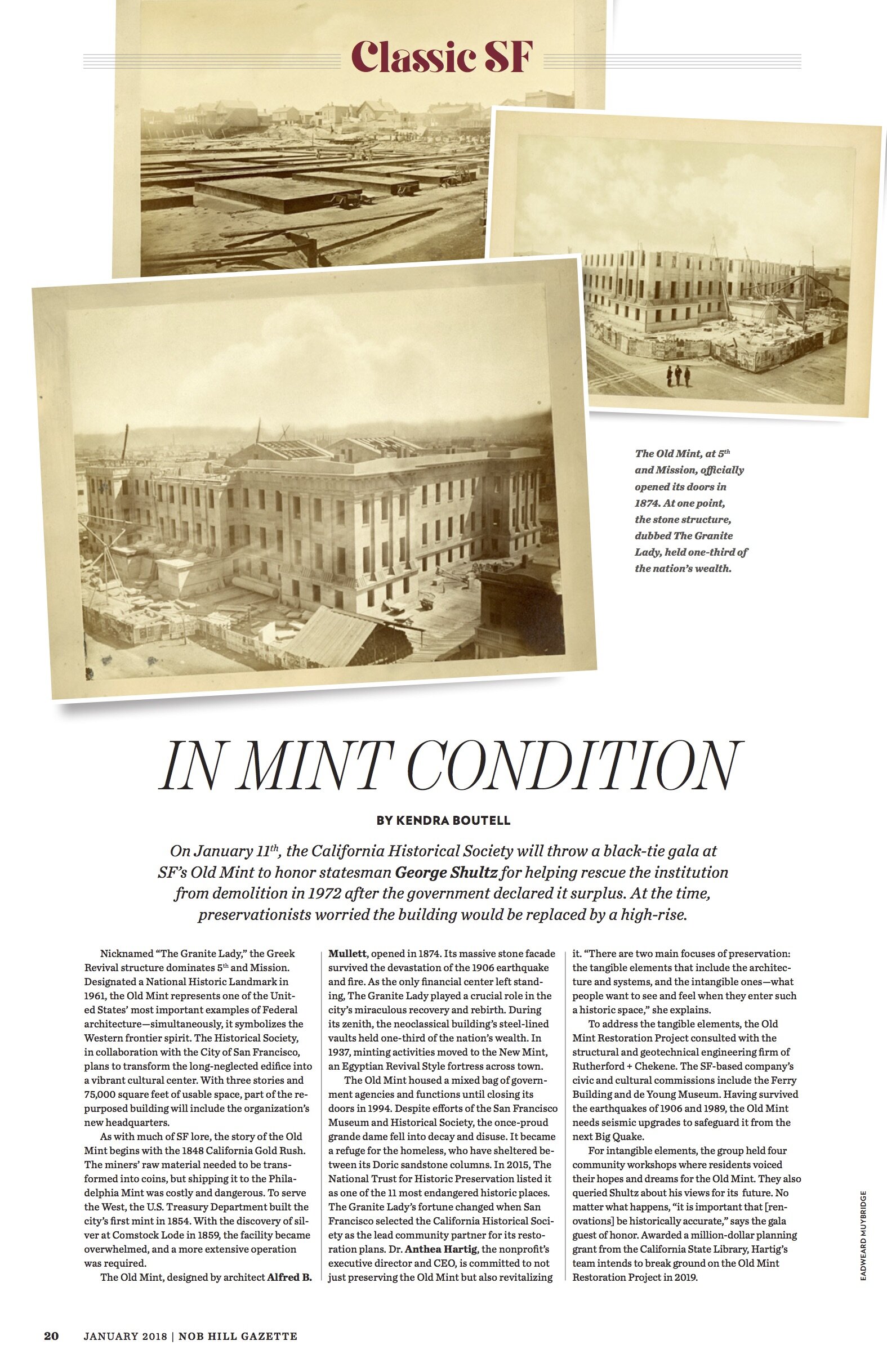 Nob Hill Gazette | Classic SF | The Old Mint | Departments