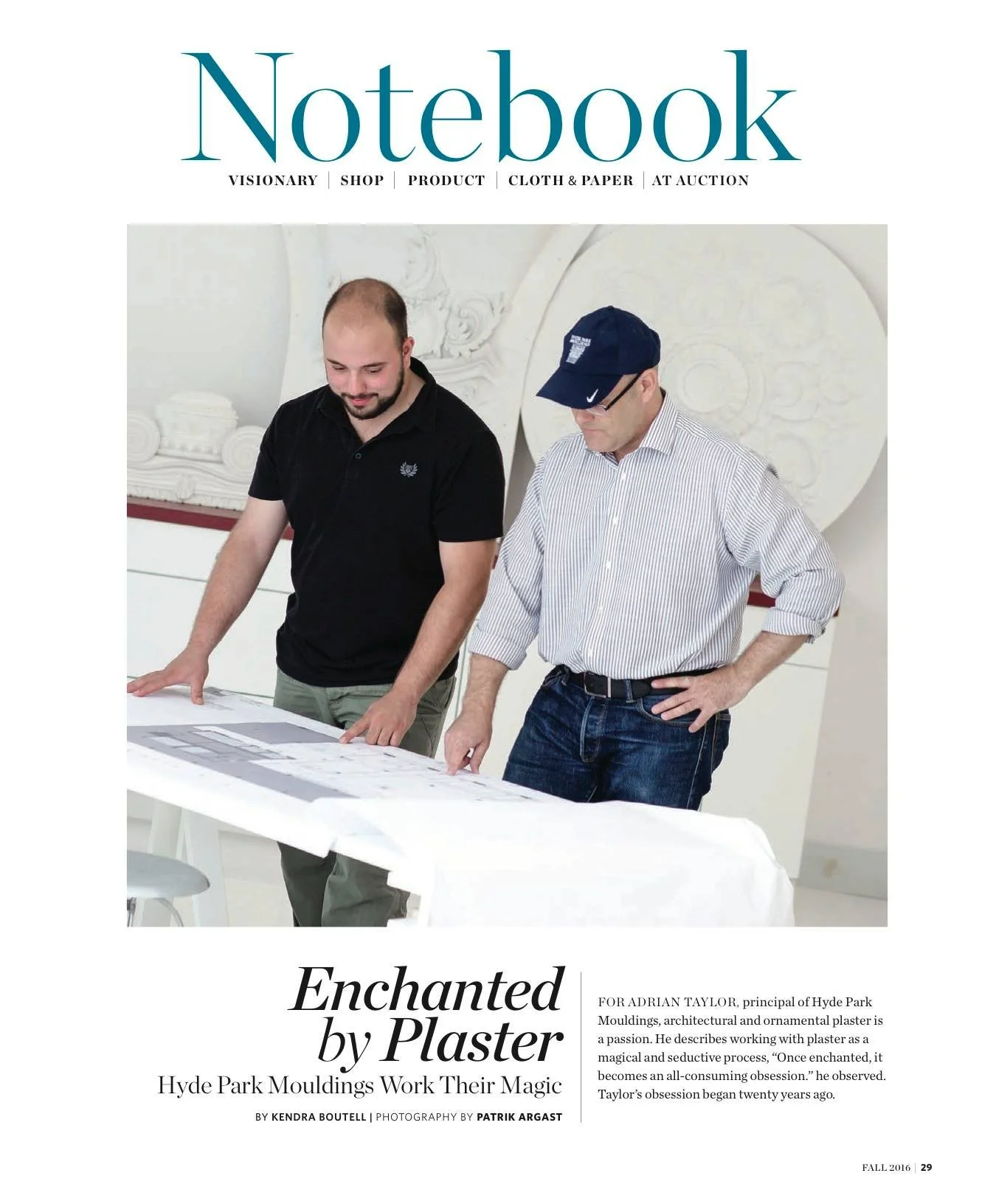 California Homes Magazine | Notebook | Visionary | Hyde Park Mouldings | Departments