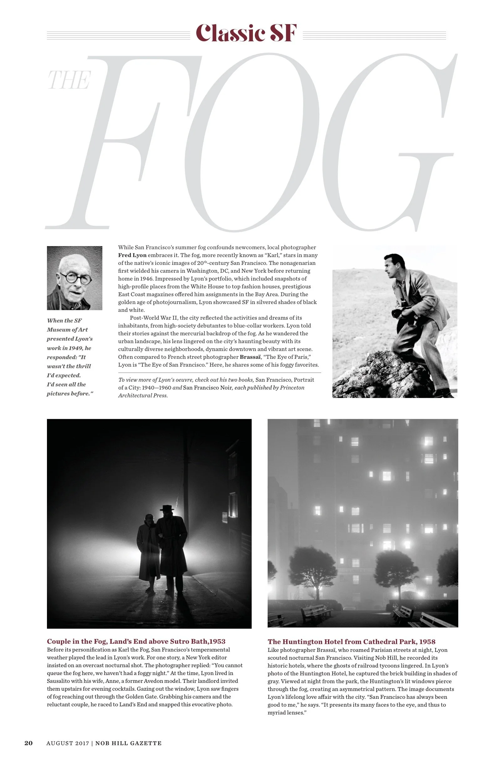 Nob Hill Gazette | Classic SF | Photographer
Fred Lyon | Departments