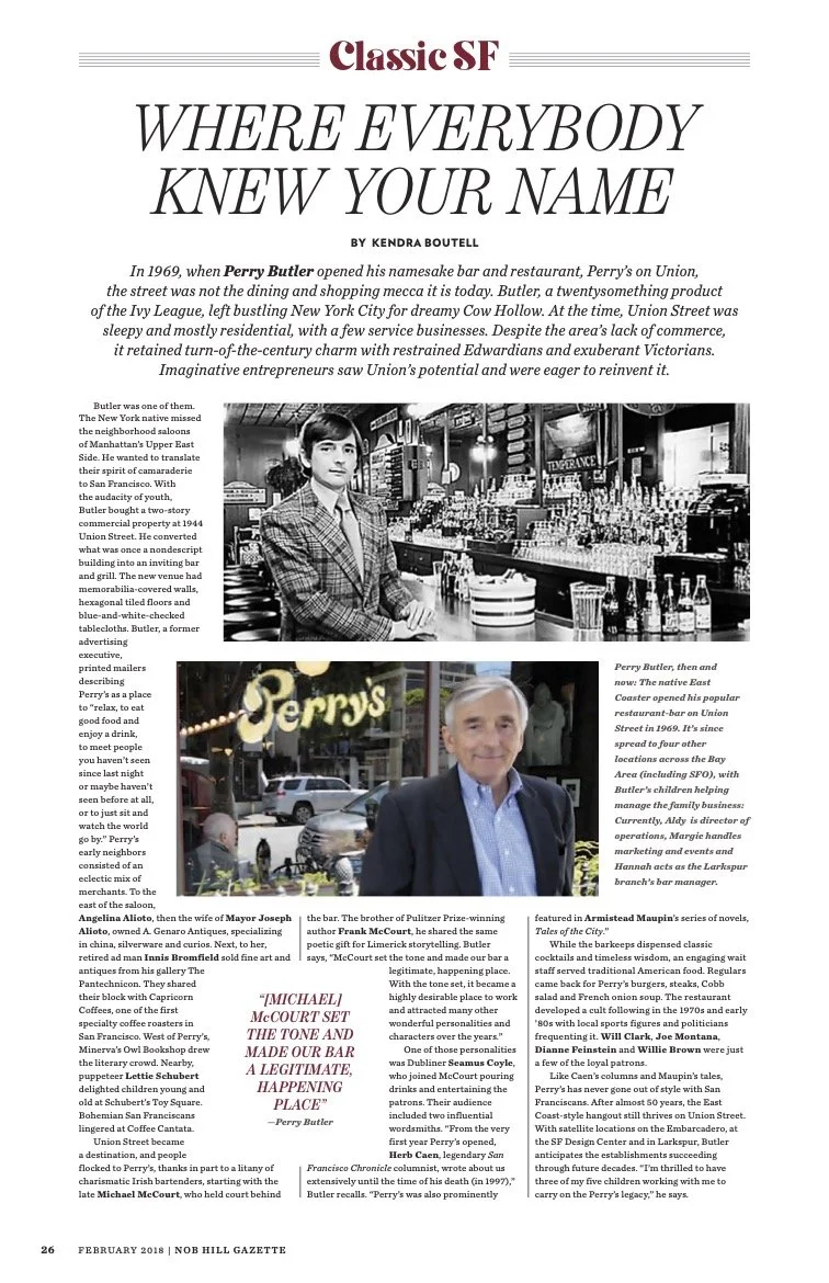 Nob Hill Gazette | Classic SF | Perry's | Departments