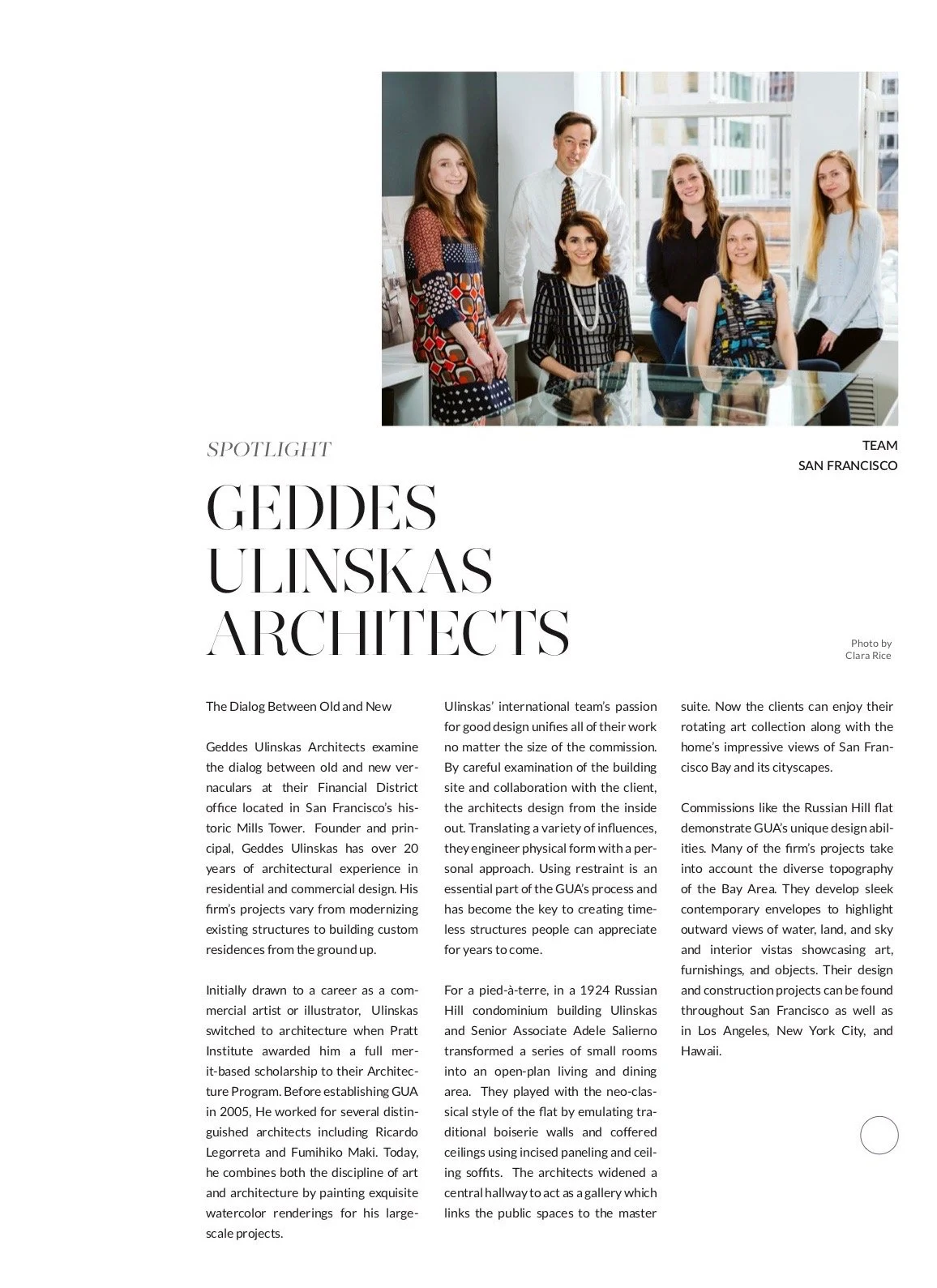 Capture Magazine | Spotlight | Geddes Ulinskas Architects | Advertorial