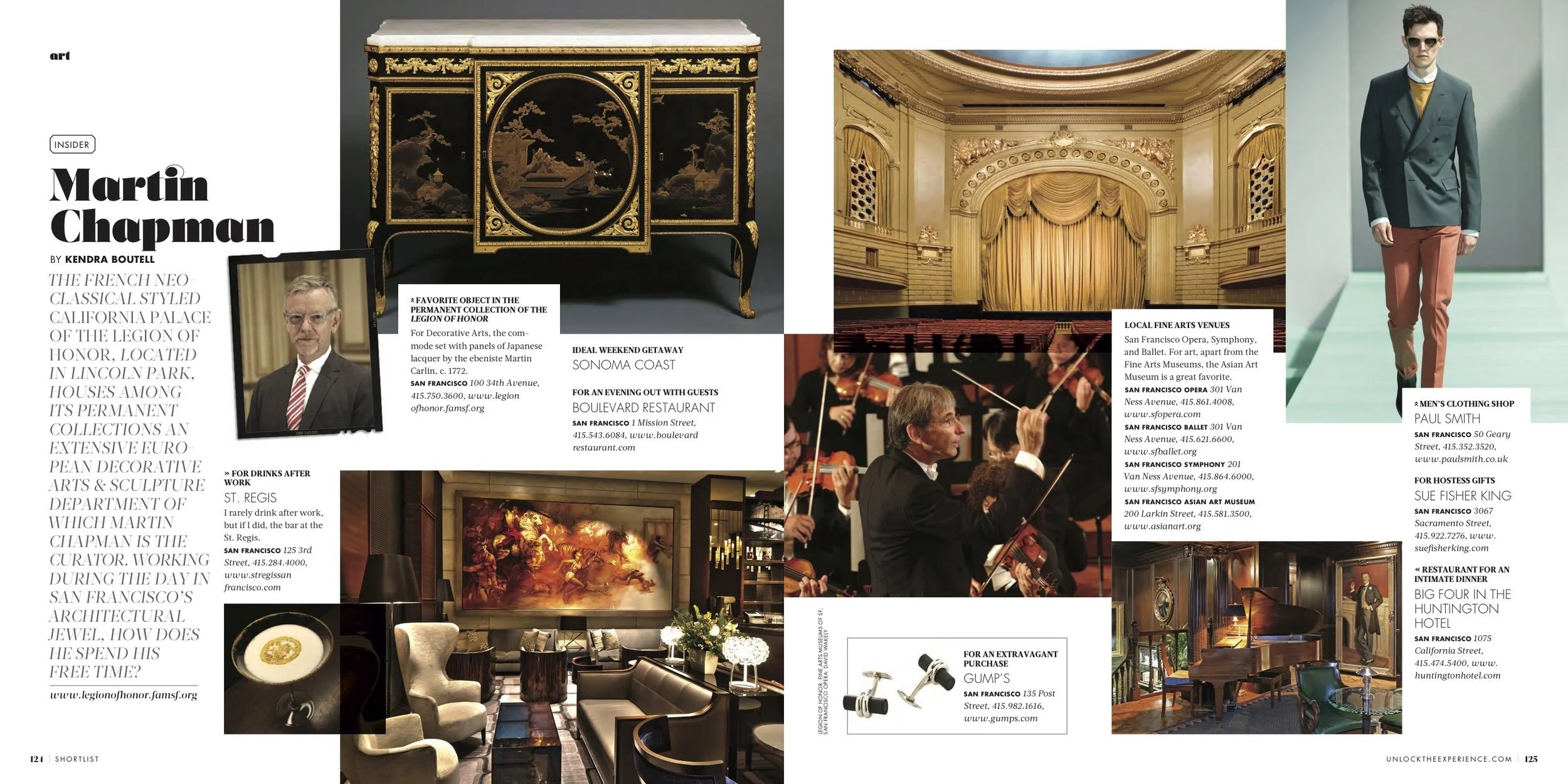 Shortlist San Francisco & Napa Valley | Art | Martin Chapman, Curator at Fine Arts Museums of San Francisco | Departments