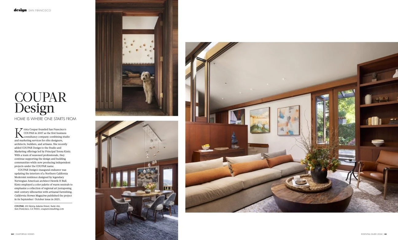 The Essential Guide to Architects & Builders 2024 Edition | California Homes Magazine | COUPAR Design, Teresa Kintz | Advertorial