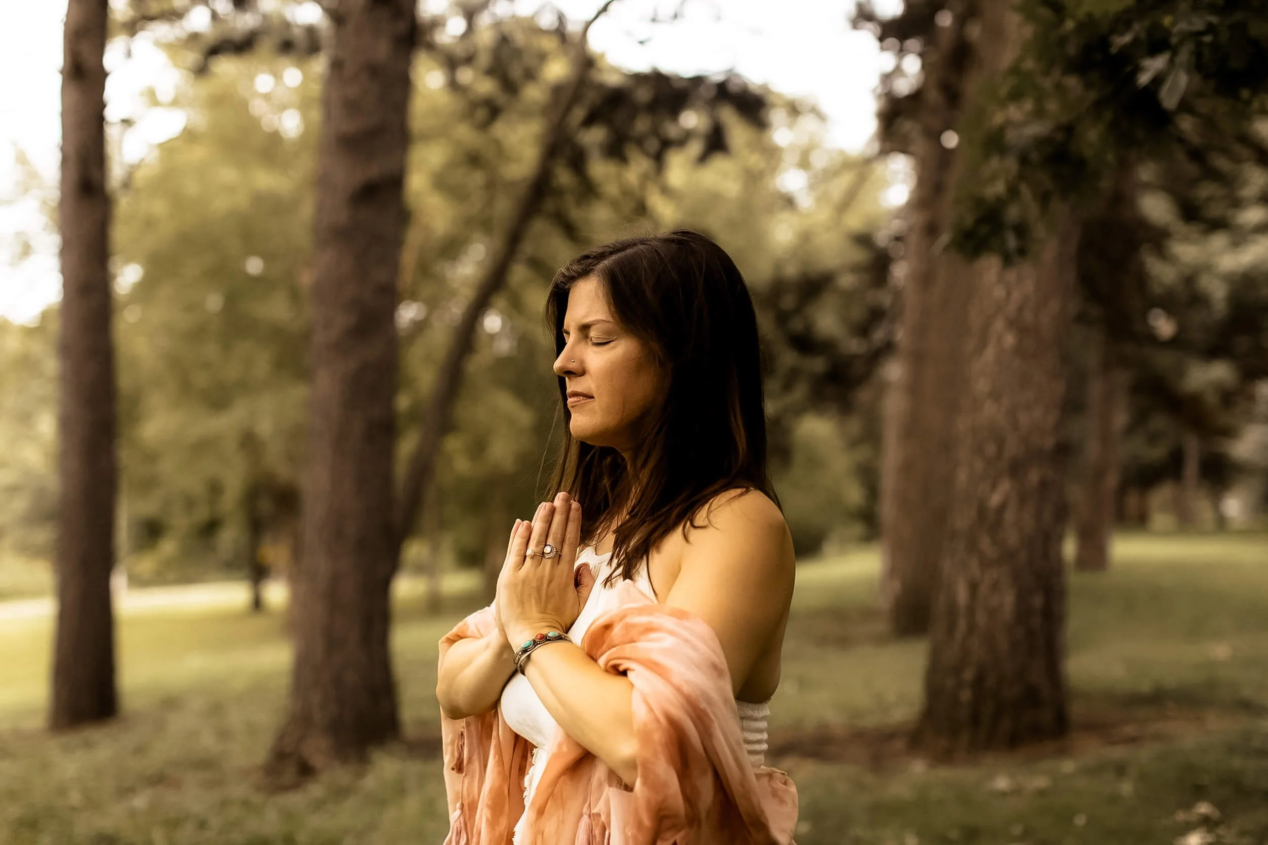 Kristi Amdahl with hands to heart