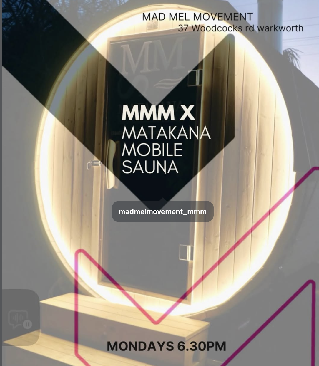 Mad Mel Monday Night Sauna - Matakana Mobile Sauna