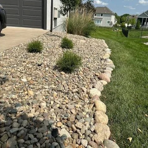 DECORATIVE ROCK INSTALLATION