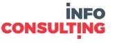 Logo with the text 'INFO CONSULTING' in bold, with 'INFO' in blue and 'CONSULTING' in red.