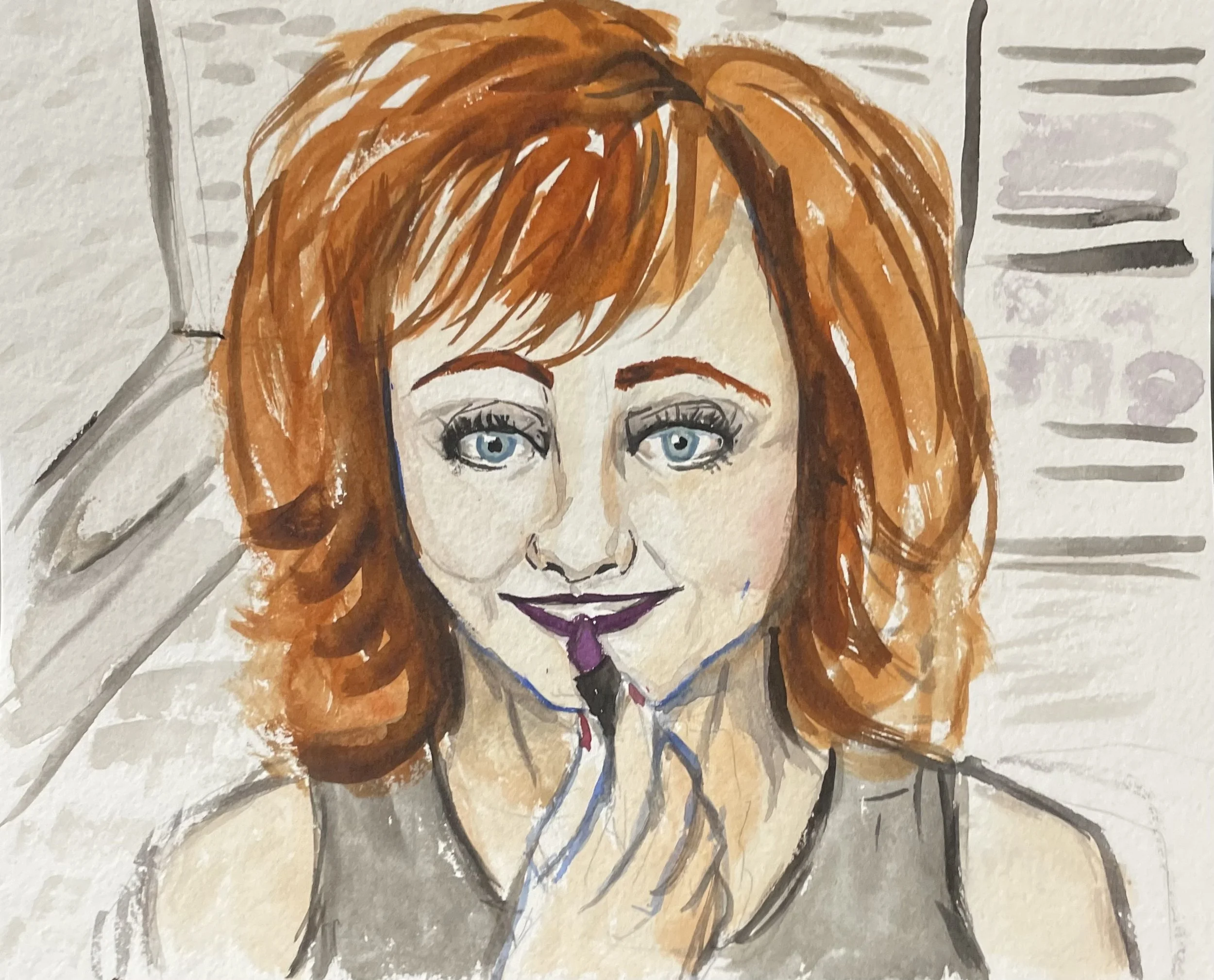 Reba McEntire tries a new lip color