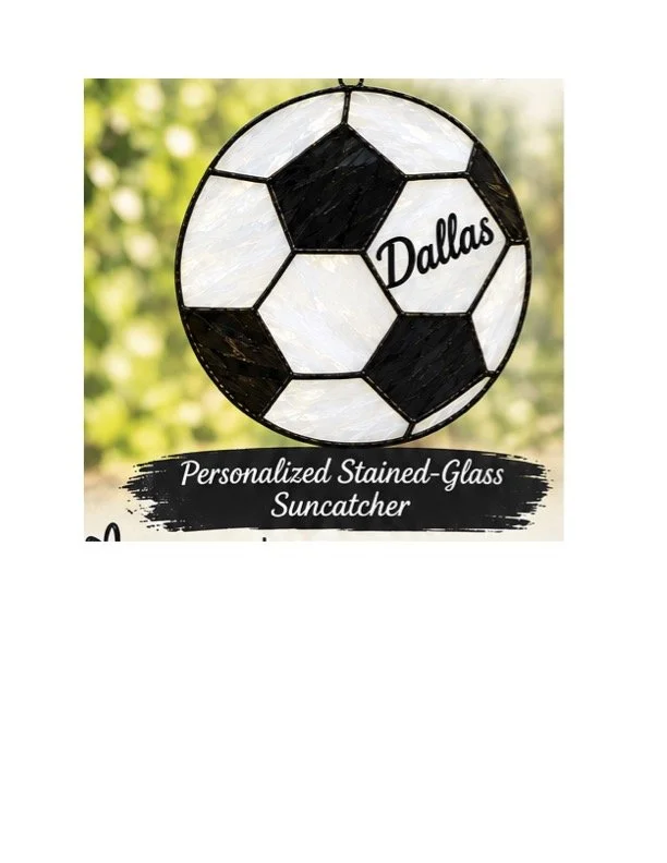 Dallas Memorial Stained Glass Soccer Suncatcher –Fundraiser