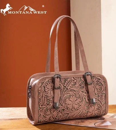 Montana West Tooled Satchel Bag