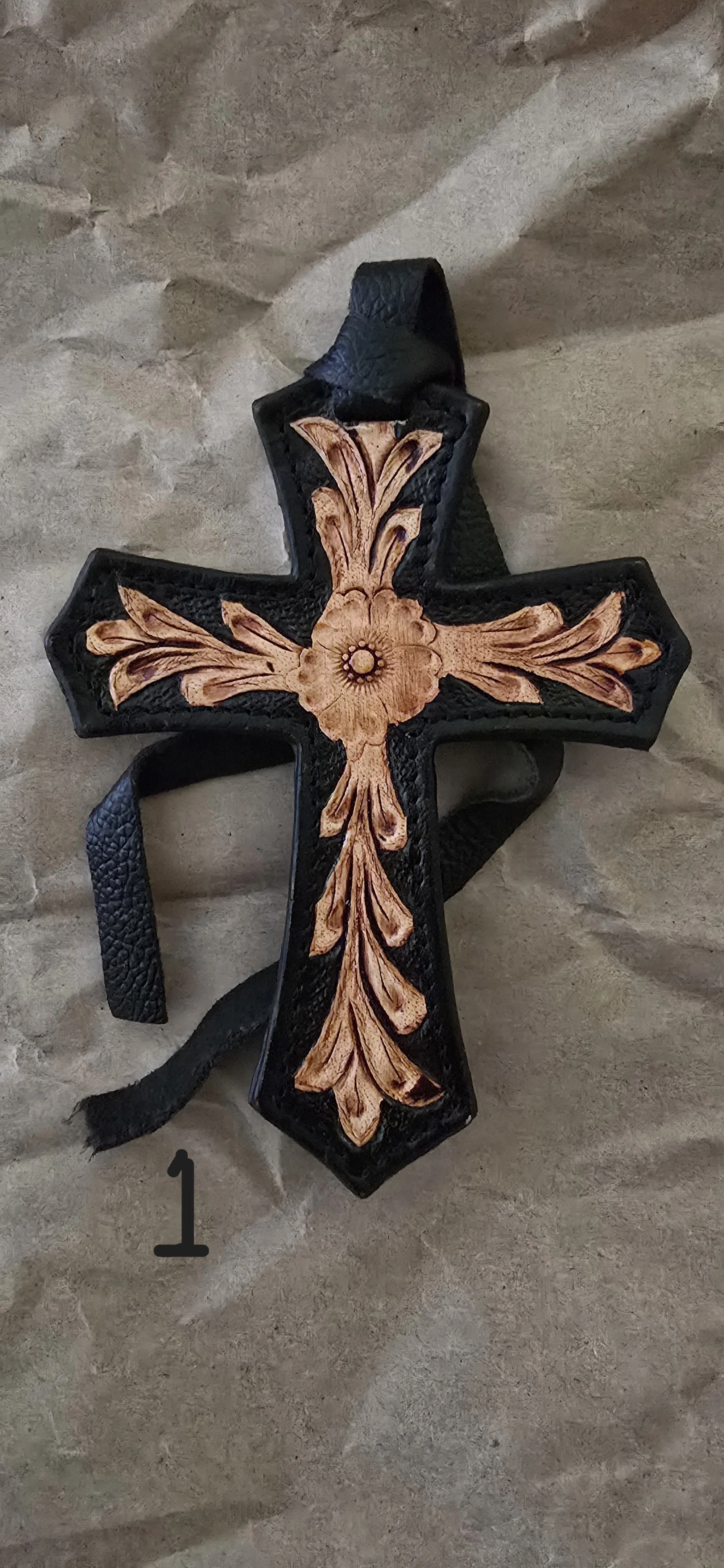 Leather Cross saddle black