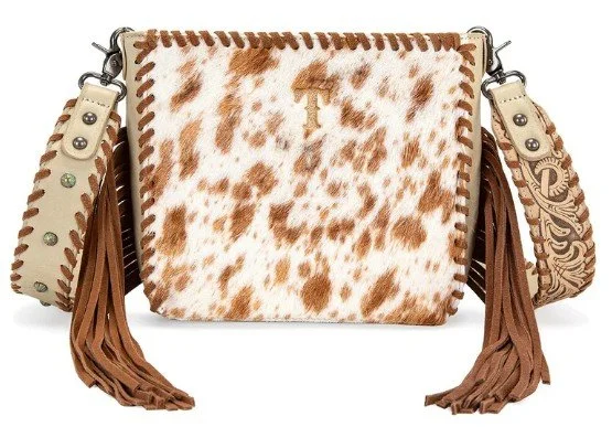 Trinity Ranch Cowhide Fringe Crossbody Bag
