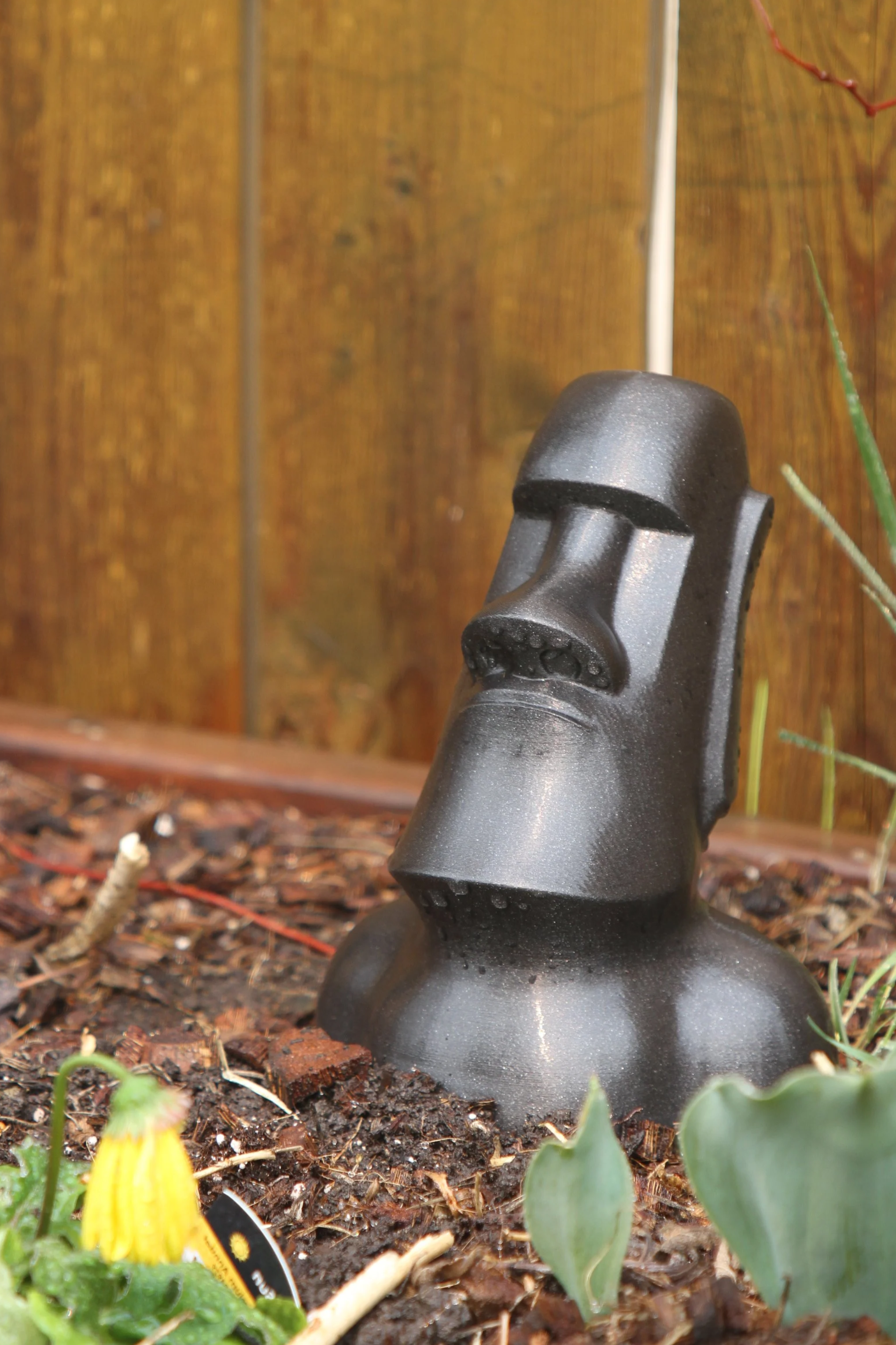 Black Moai Statue