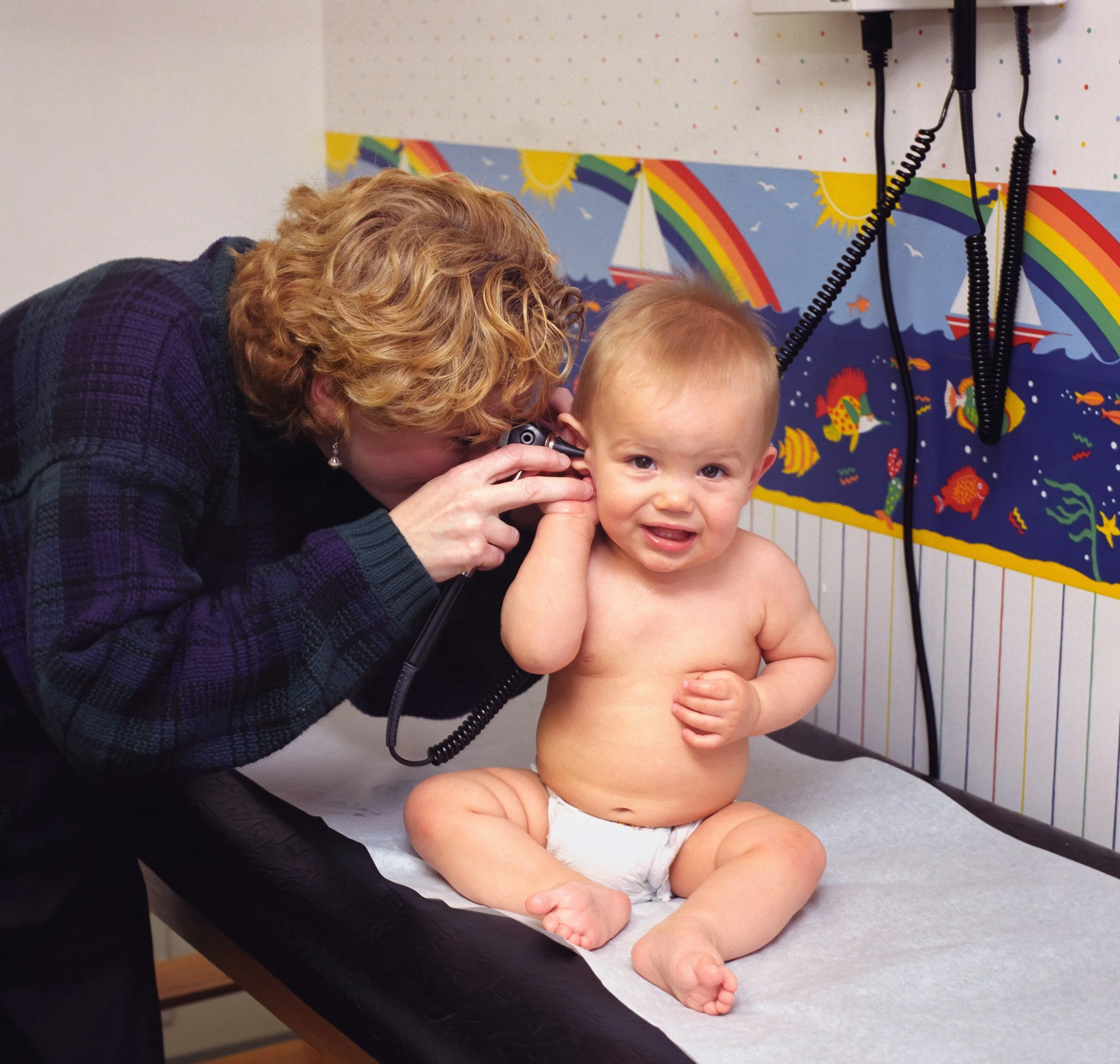 Pediatrician and child