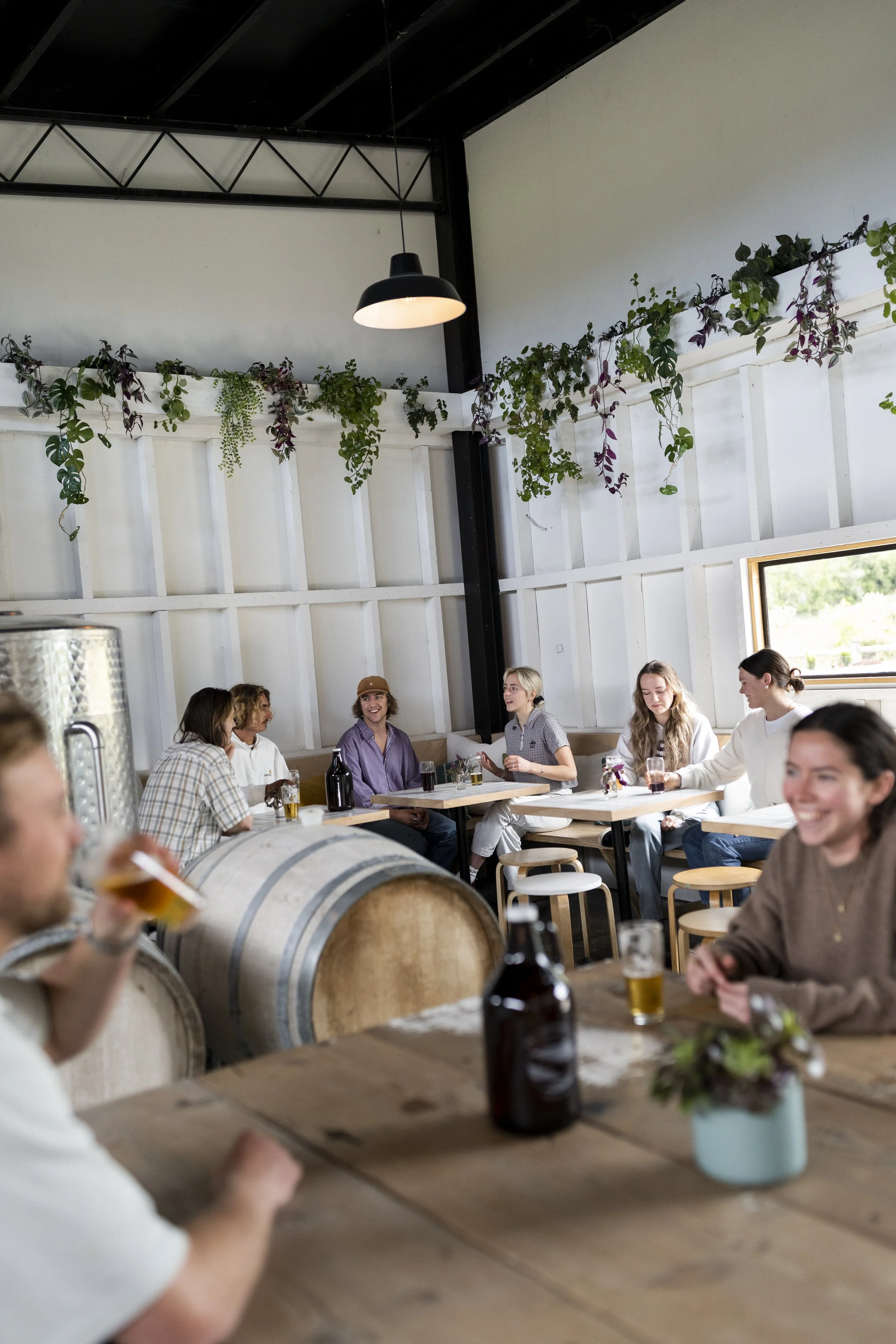 People dining and socialising at a Arc Brewery.