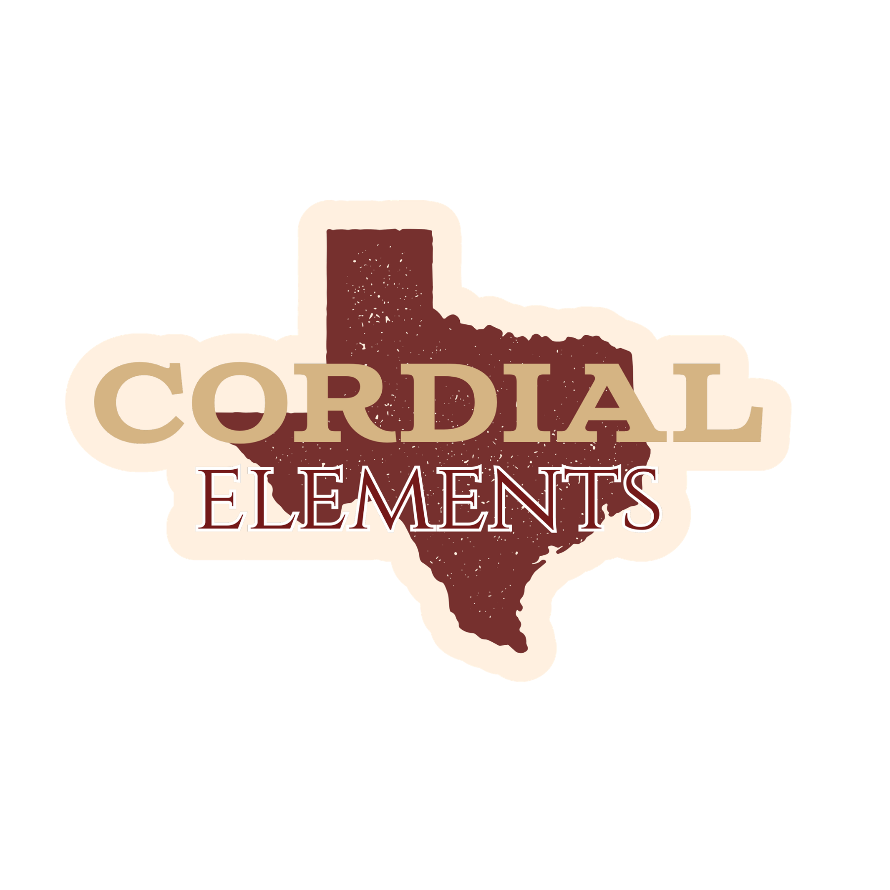 Cordial Elements luxury restroom trailer rental logo in Houston, Texas