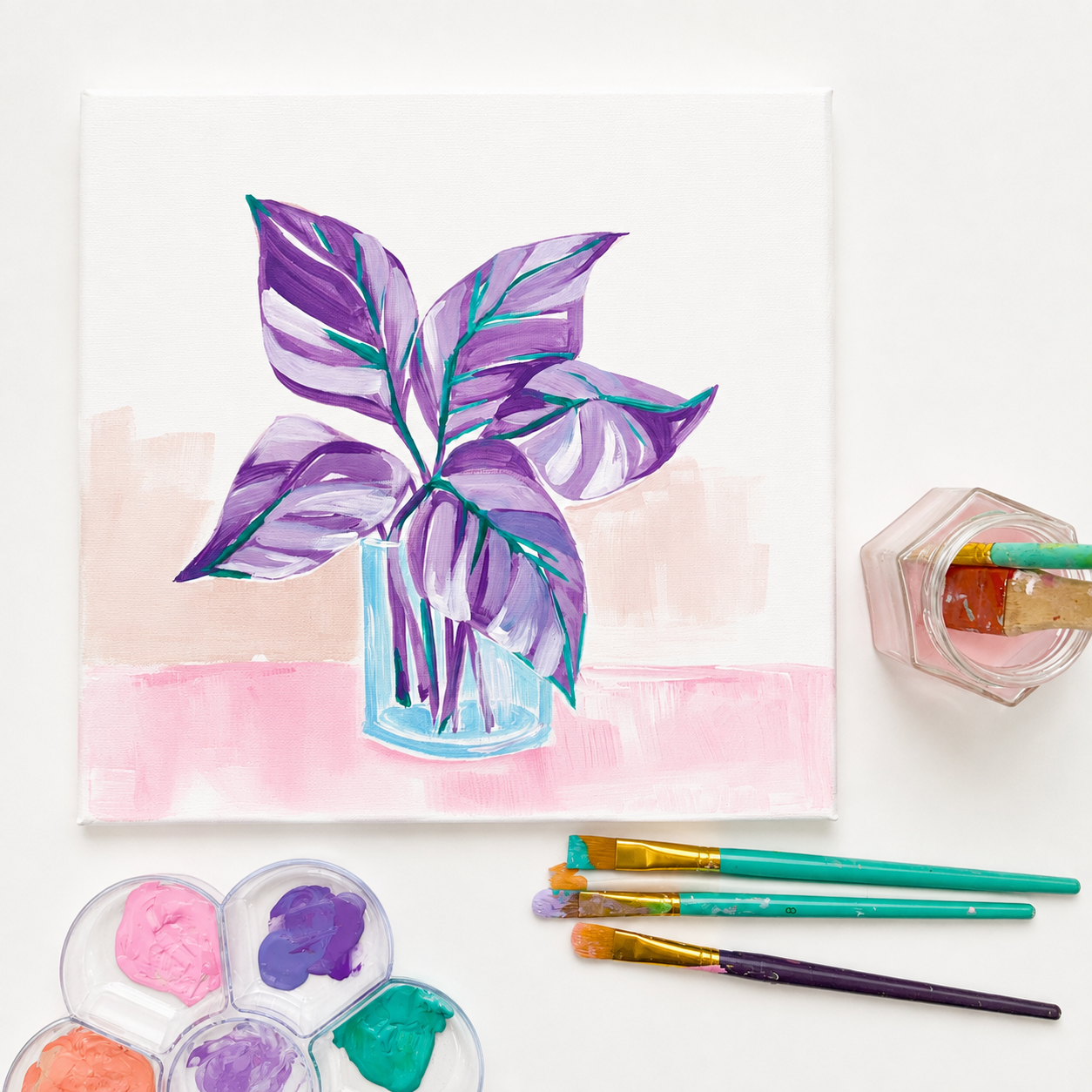 Adults enjoying a BYO-drinks Sip & Create art night at Art House