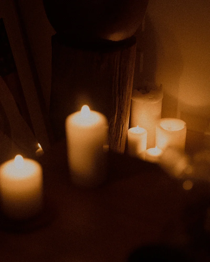 rachael sardelich workshop candles on table