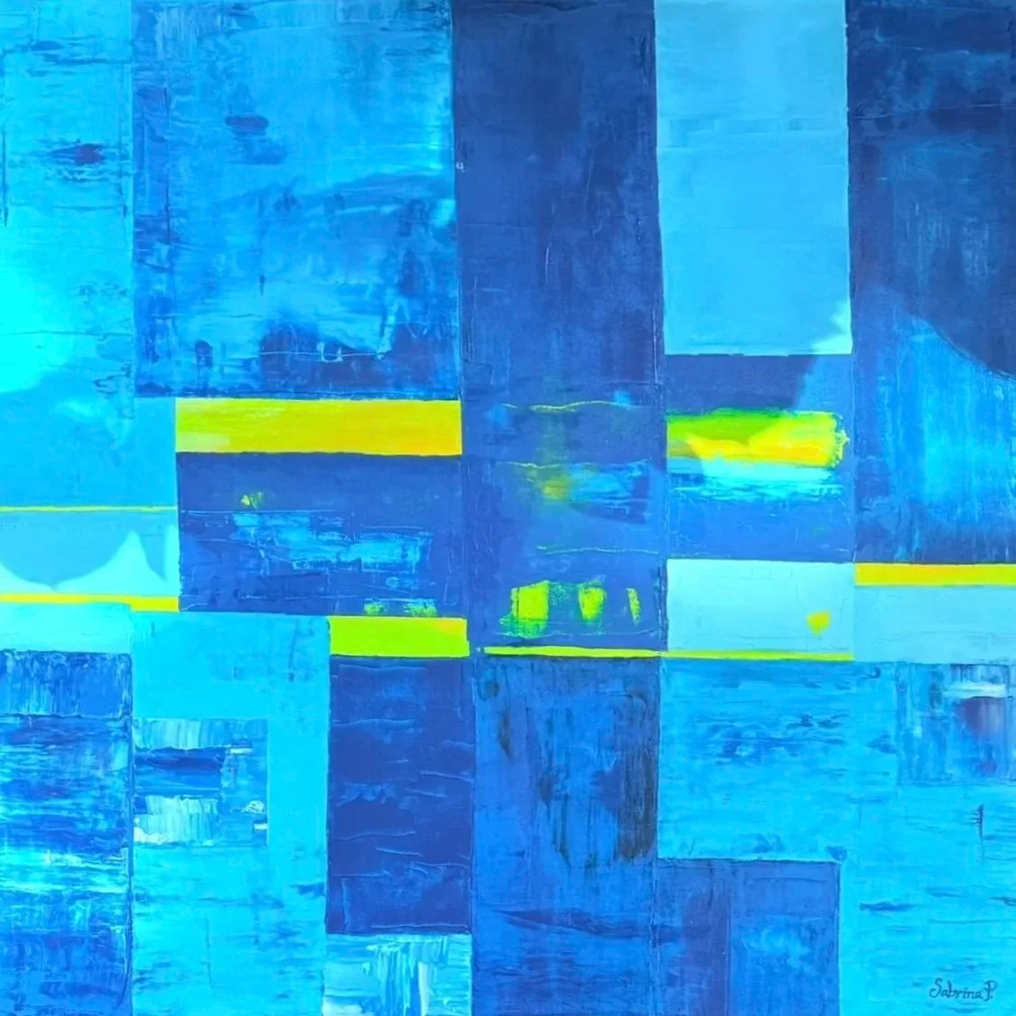 "Alborada"
Acrylic on canvas, 36x36
“Alborada” is the moment when night surrenders to light, the birth of a new day. Inspired by Puerto Rican skies where the ocean’s blue merges seamlessly with the glow of a rising sun. “Alborada” is a reminder of re