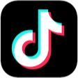 TikTok app logo with a black background and colorful musical note icon