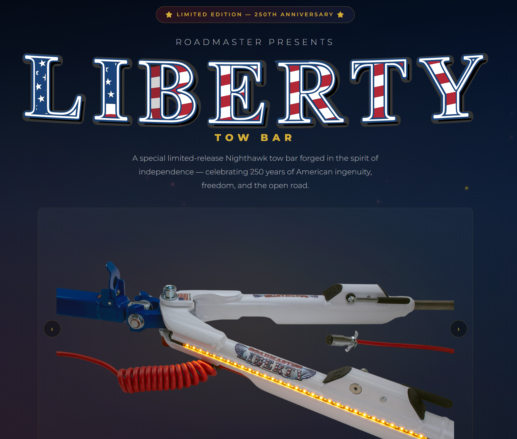 Roadmaster Liberty Tow Bar for Class A RV