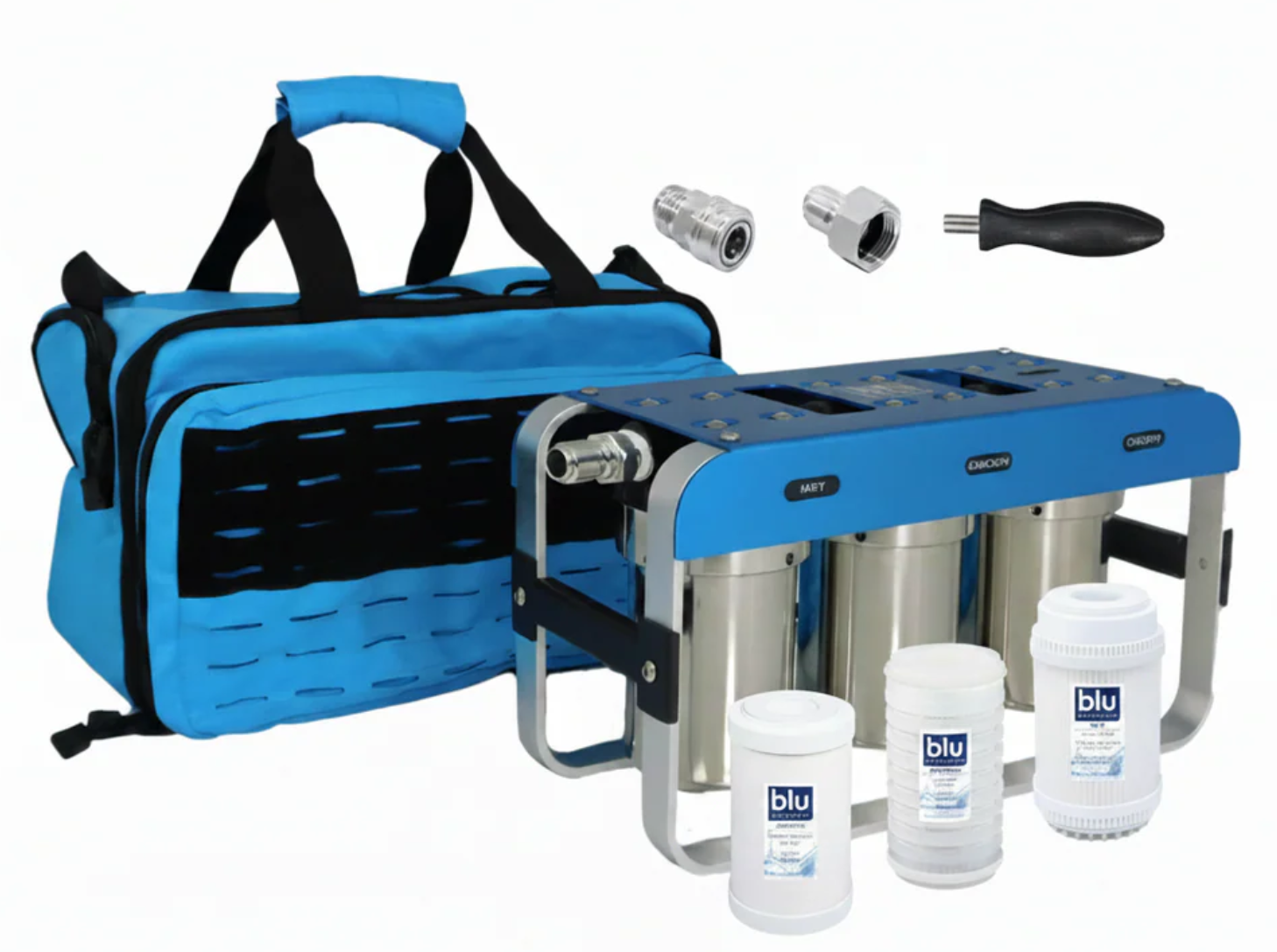 Blu Tech Three Stage Water Filter for Class A RV