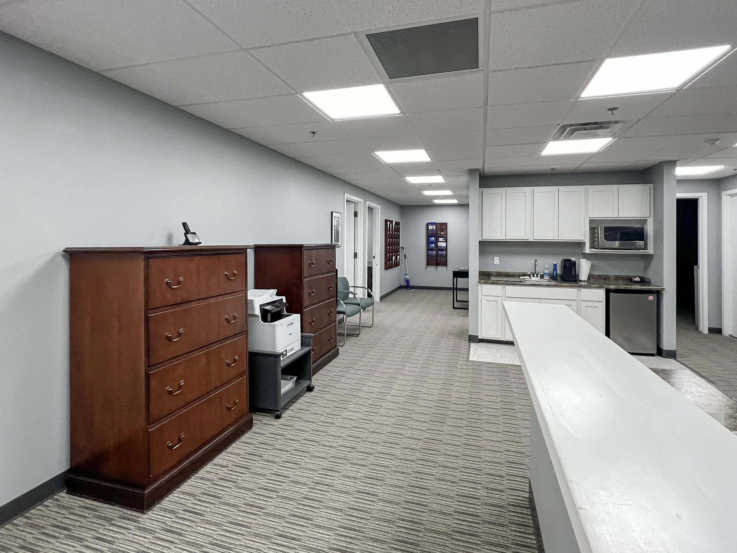 Professional office suite available for lease in Grand Rapids, Michigan. Located at 751-771 Kenmoor Avenue SE, offering businesses a functional and accessible workspace.