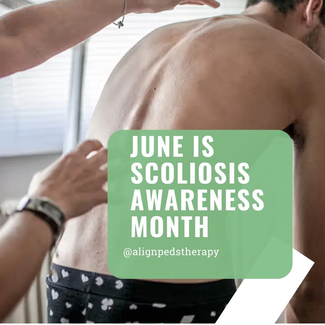 June is Scoliosis Awareness Month! 

Did you know scoliosis affects 2-3% of adolescents ages 10 to 15? It is also 8-10x more likely to be found in females than males!

While many cases of scoliosis are considered mild, it can progress and cause pain 