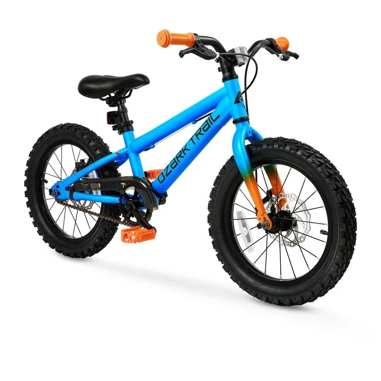 Ozark Trail 16" M.1 Timber Kids' Mountain Bike, Blue, Fits Riders 3'5"-4'0", Child/Teen, Unisex