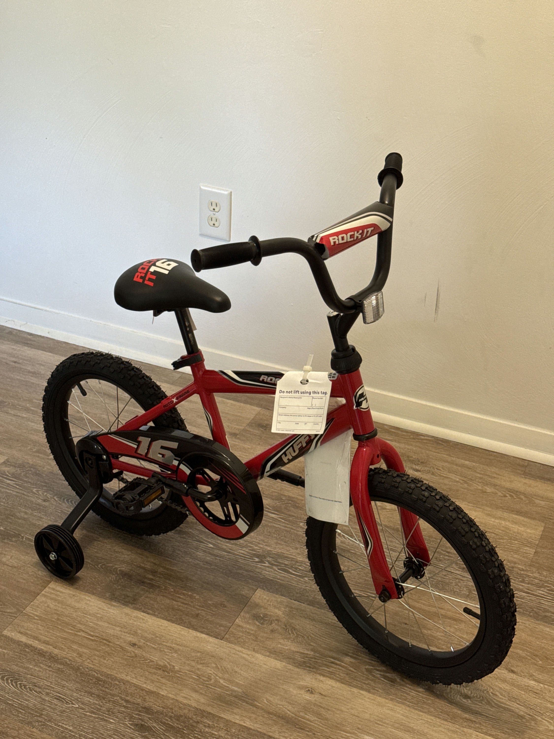 Huffy 16" Rock It Kids' Bike, Fits Riders 42" - 48", Red, Youth, Boys