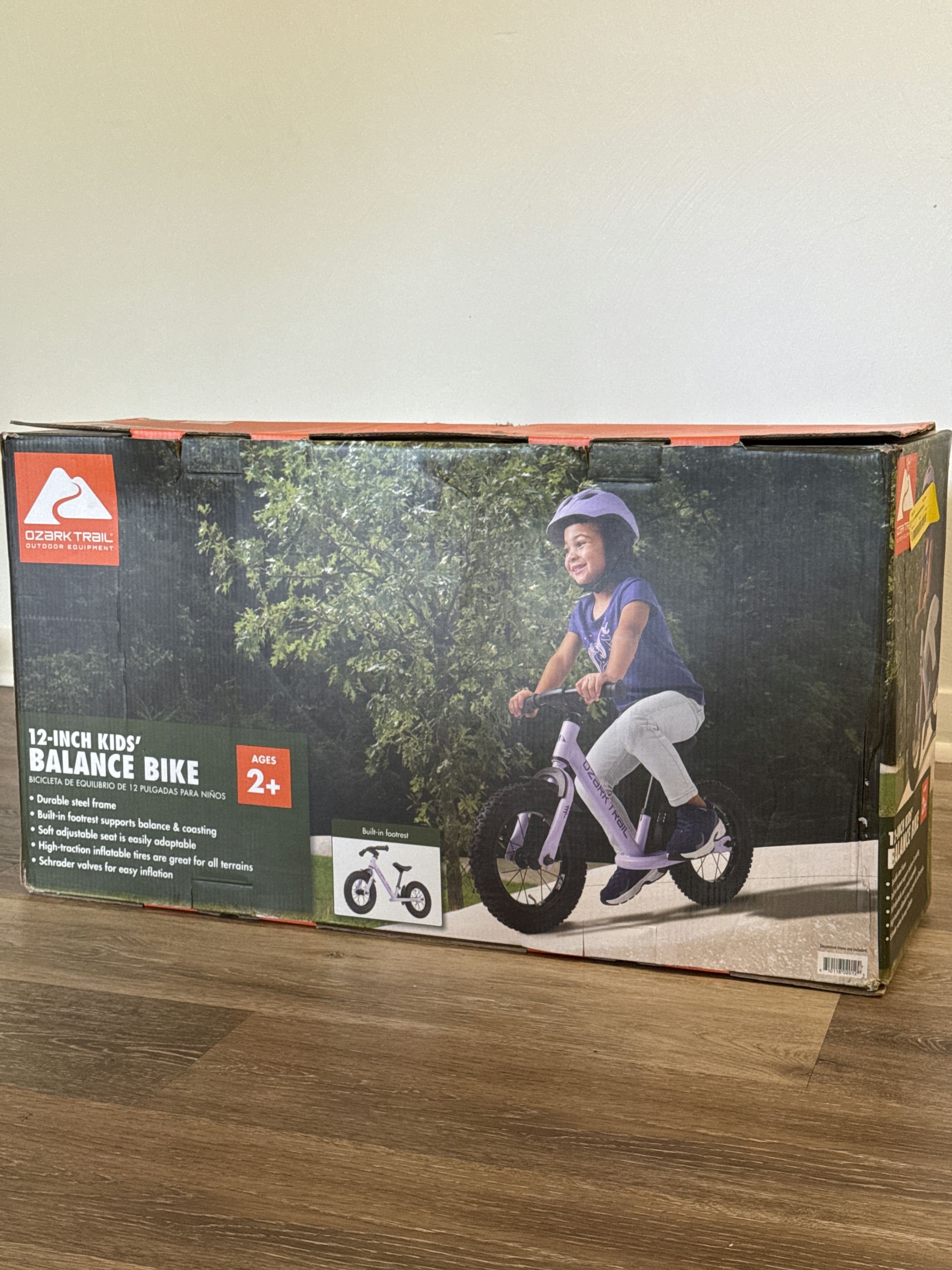 Ozark Trail 12" M.1 Timber Kids' Balance Bike, Purple, Unisex