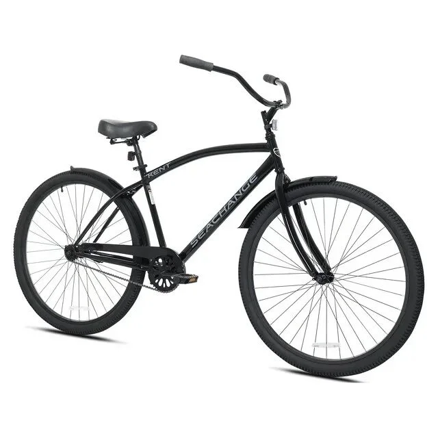 29" Kent Bicycle Men's Seachange Beach Cruiser Bicycle, Black