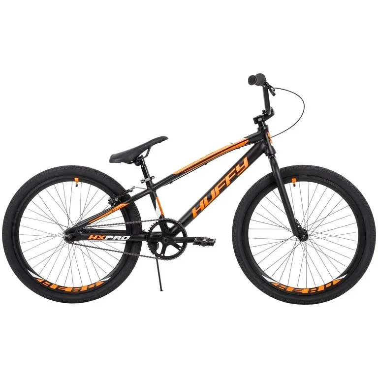 Huffy HX Pro Cruiser 24-inch Aluminum BMX Race Bike for Boys, Black/Orange