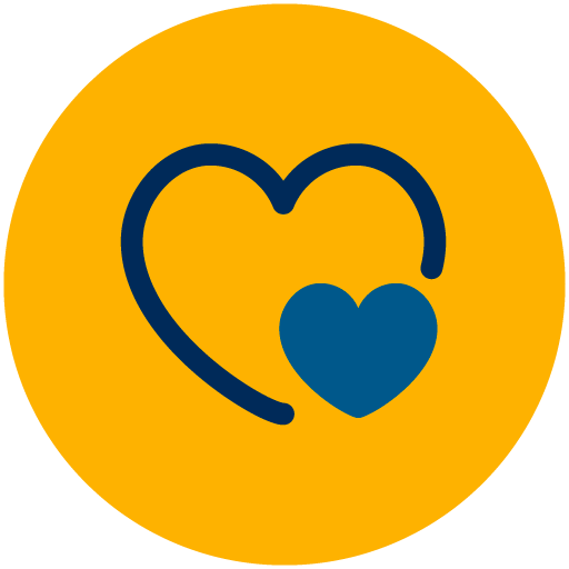 Icon of two overlapping hearts.