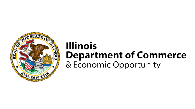Illinois Department of Commerce and Economic Opportunity logo with state seal of Illinois.