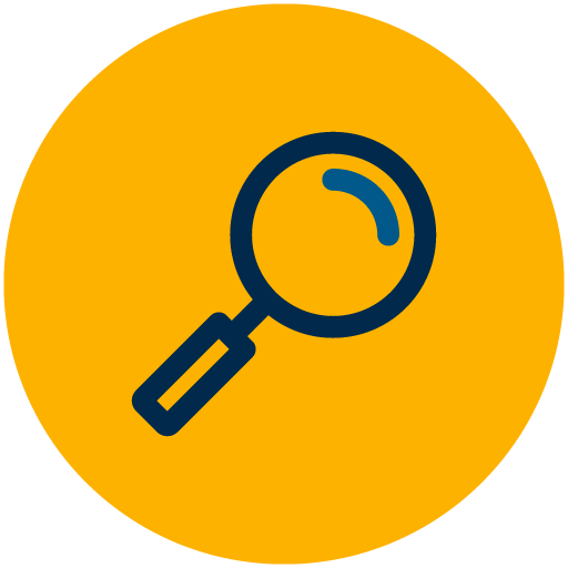 Icon of a magnifying glass.