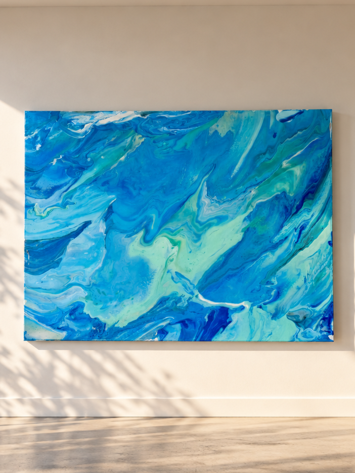 Has anyone told you how beautiful you are? |
acrylic and resin on canvas · sanded matte finish · 2025 |
36 × 72 in |
from Lessons from Live Painting