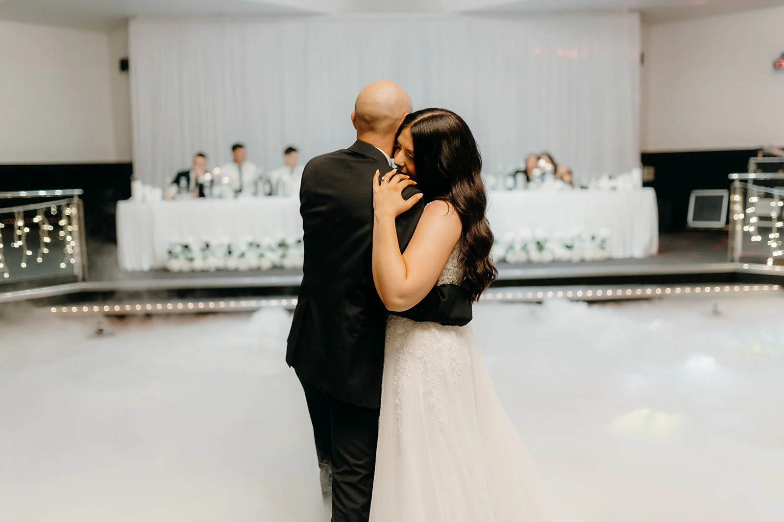 Bride and groom celebrating their wedding at Donato Reception Centre, a luxury wedding venue in Adelaide.