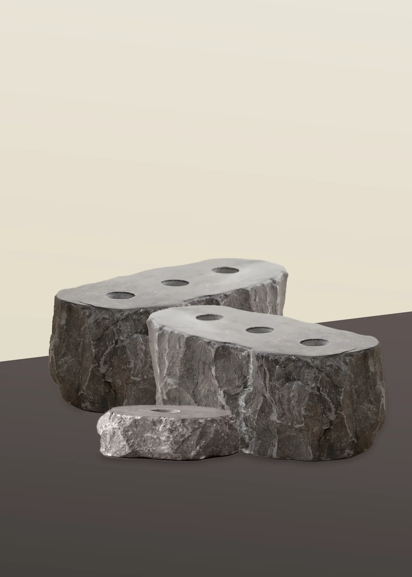 Marble Candle Holder Set