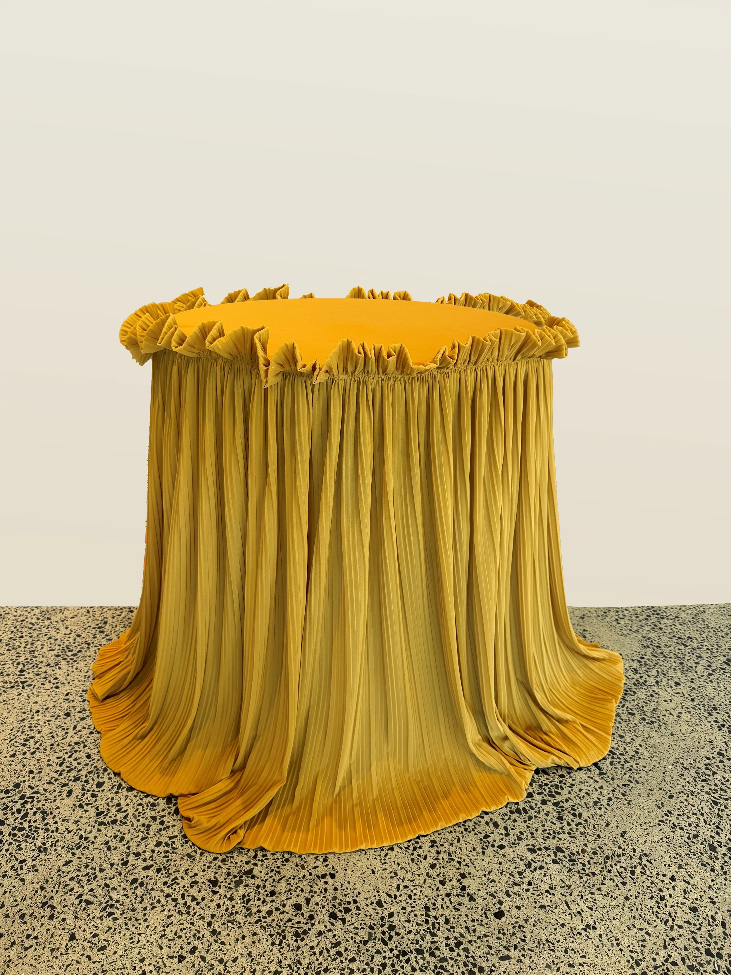 Mustard Tablecloth - Small Round Table