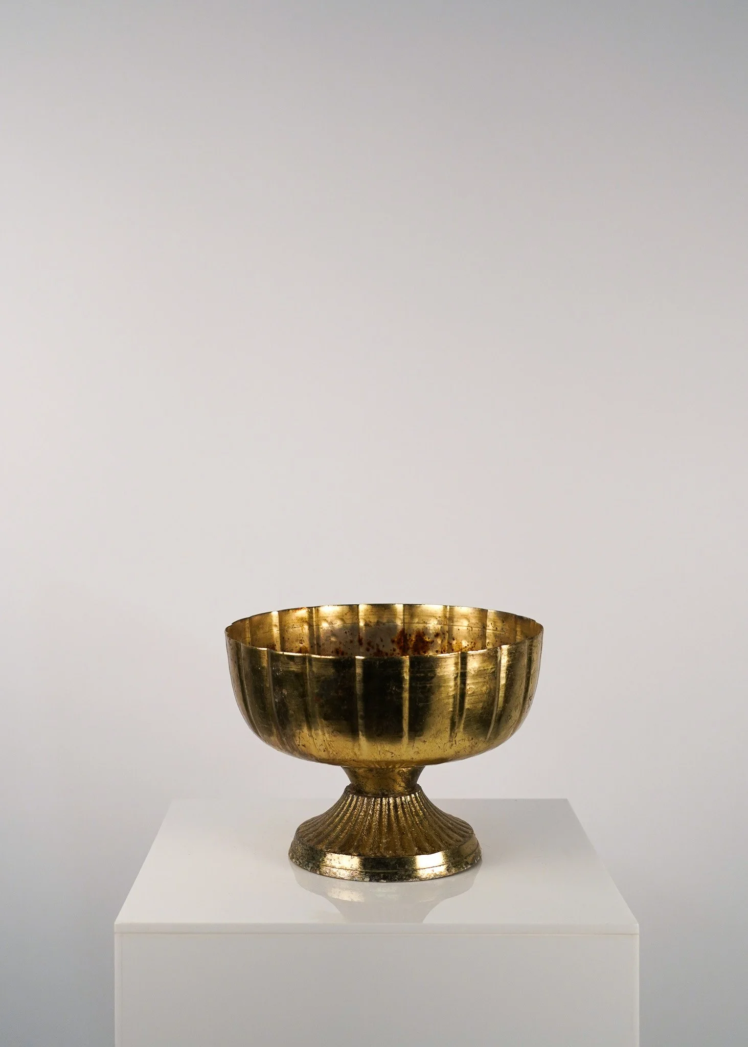 Vintage Brass Compote Vases