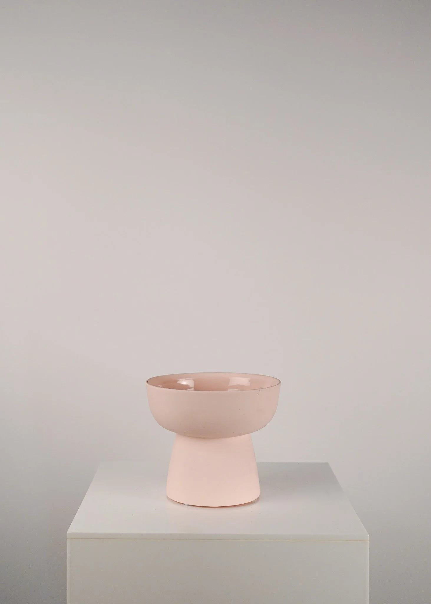 Pink Ceramic Compote Vase