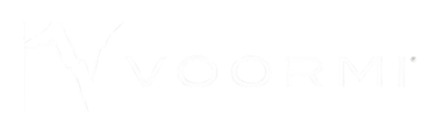 The Voormi logo with a stylized 'V' and the company name in white on a black background.