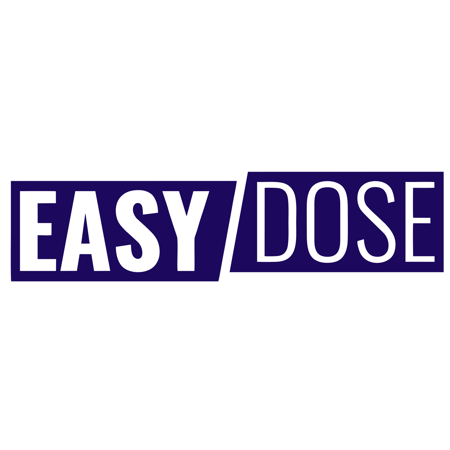Text logo reading "EASY/USE" in white letters on a dark blue background, with the word divided by a diagonal slash.