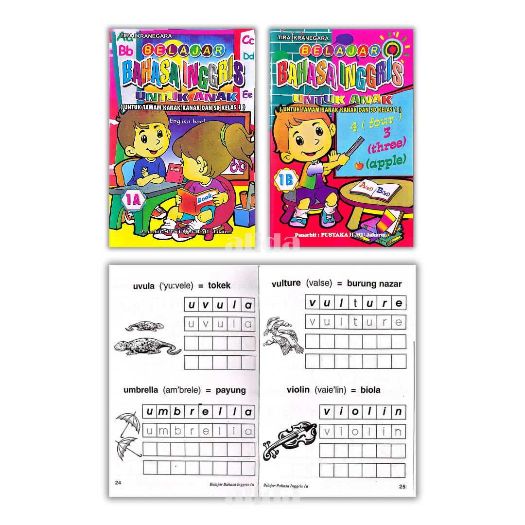 [2 Buku] Buku Belajar Bahasa Inggris 1A 1B - Pustaka Ilmu
