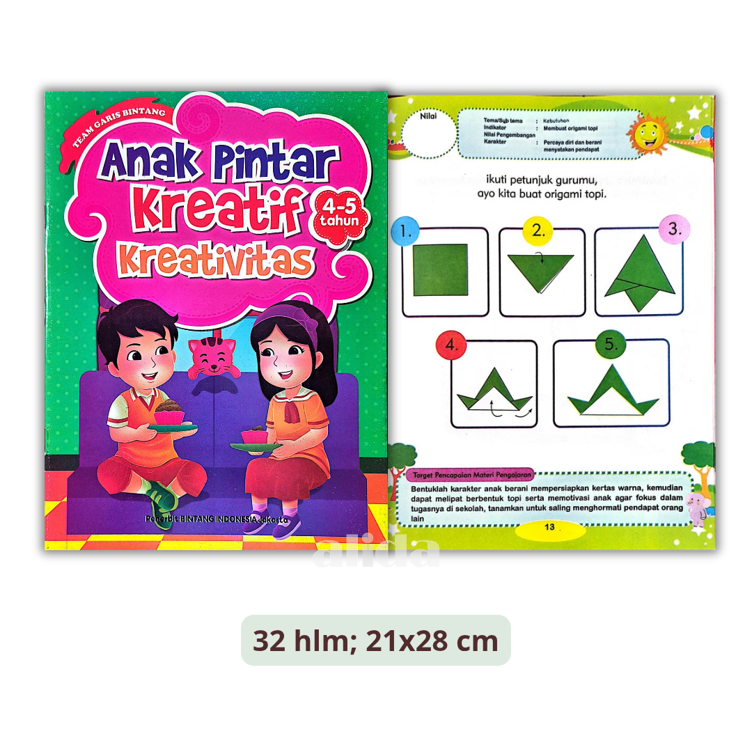 Buku Anak Pintar Kreatif Kreativitas 4-5 Tahun - Bintang Indonesia