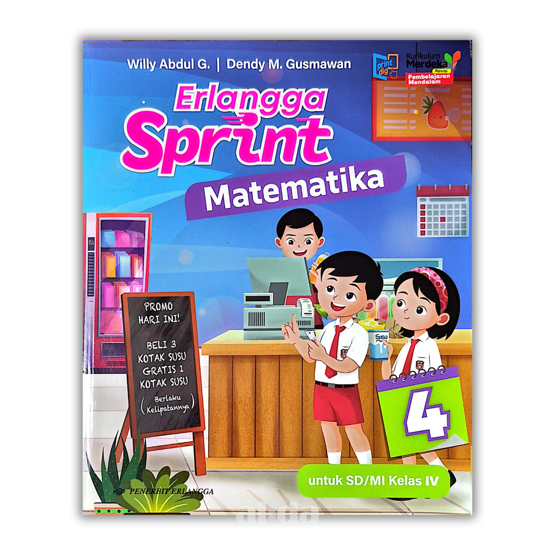 [Kelas 4] Buku Pelajaran SD/MI Erlangga Sprint Matematika Kurikulum Merdeka - ERLANGGA