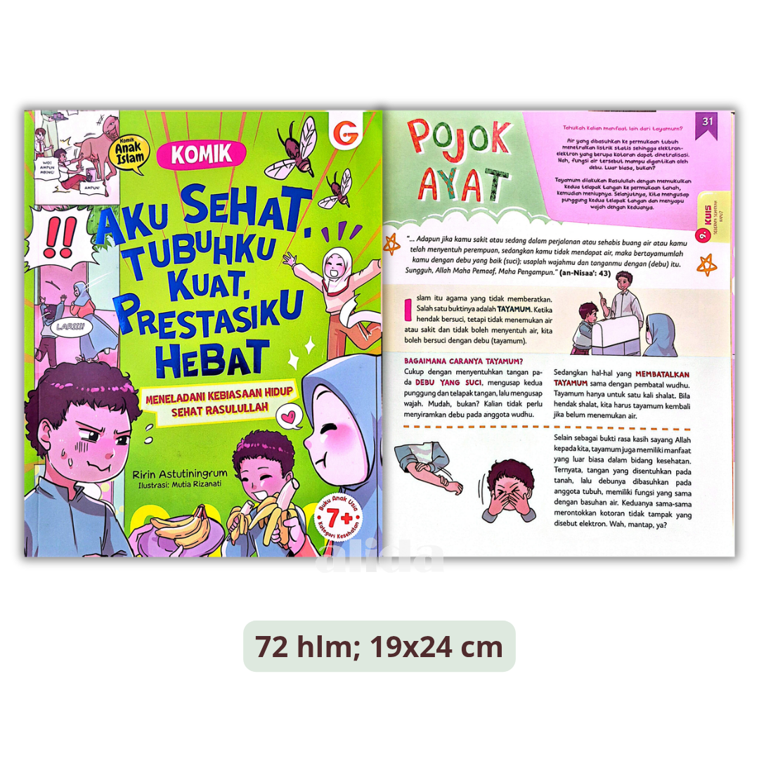 Buku Komik Aku Sehat, Tubuhku Kuat, Prestasiku Hebat - Gema Insani Press