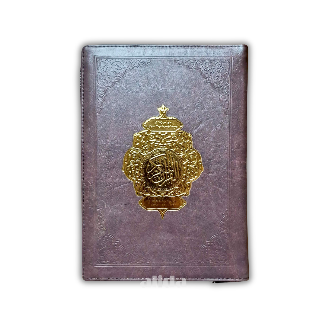 15 Cover Alkamil Utsmani Terjemah A5 dompet Cokelat.png